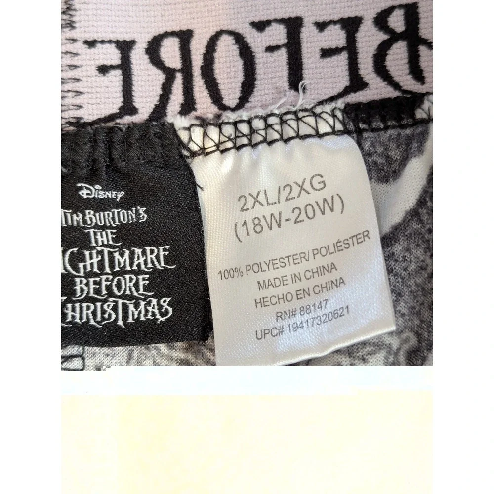Goth Emo Nightmare Before Christmas Jack Skellington Lounge Pants 2X - Picture 5 of 6